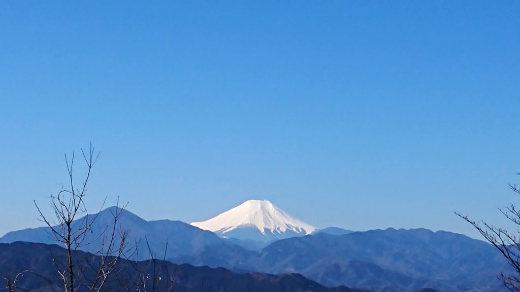 高尾山から見た富士山