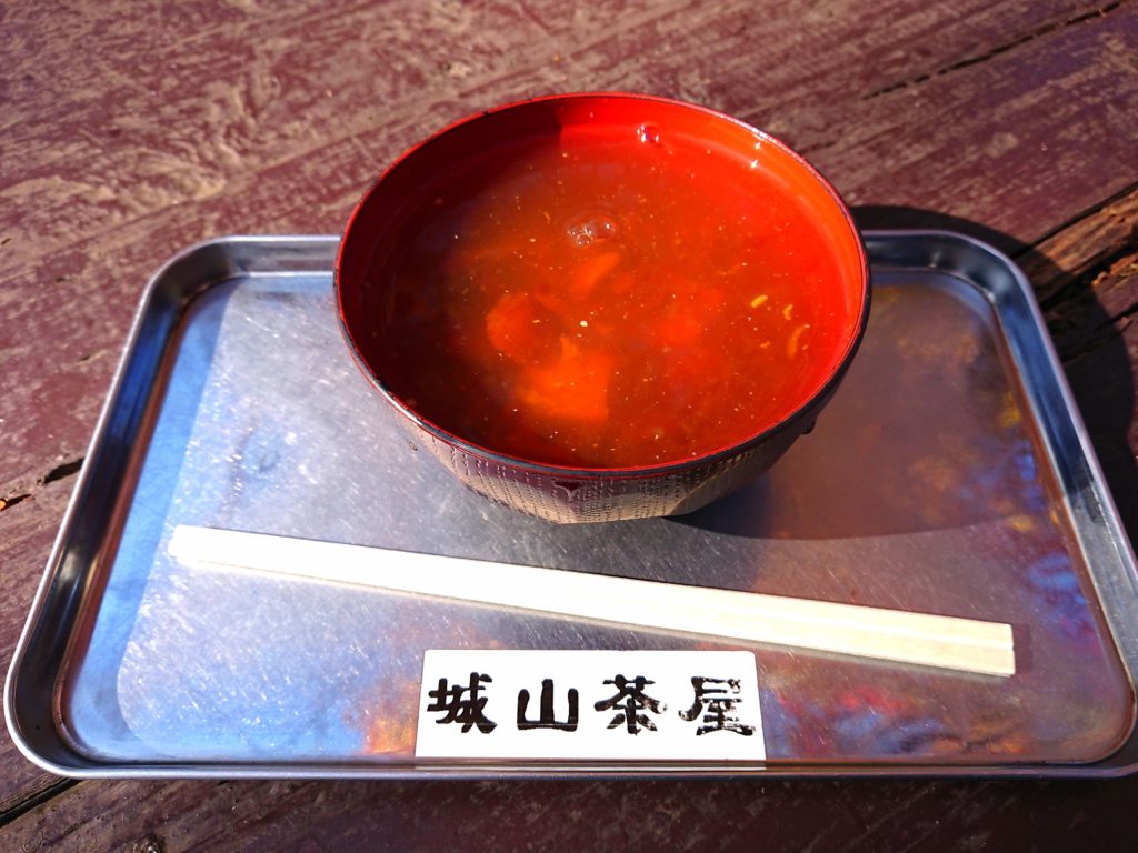 城山茶屋のなめこ汁